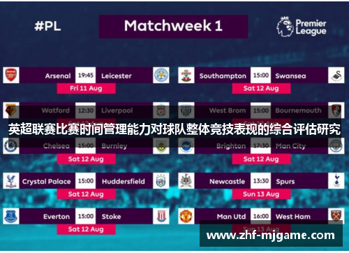 英超联赛比赛时间管理能力对球队整体竞技表现的综合评估研究